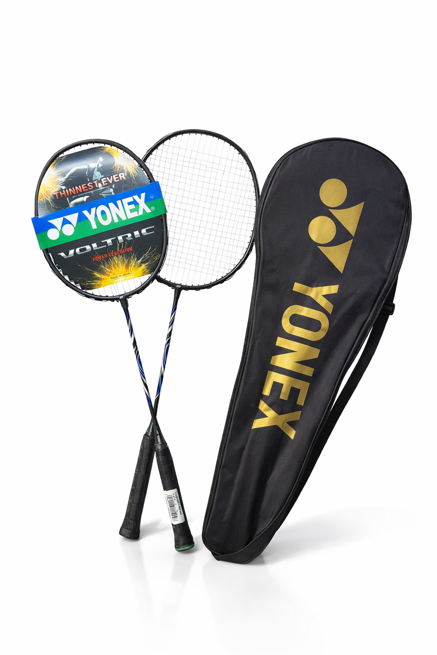806a6e راکت بدمینتون YONEX VOLTRIC کد 575 با کاور بسته دو عددی - Image 1